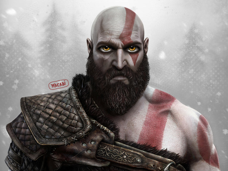 Kratos | God of war fan art | PlayStation game by Dasha Lysenko on Dribbble