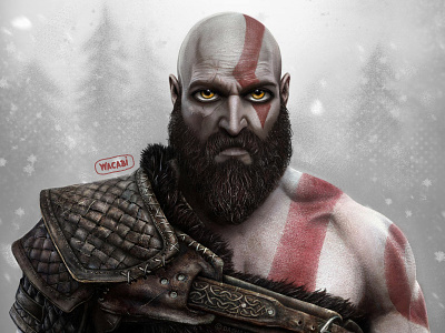 Kratos | God of war fan art | PlayStation game