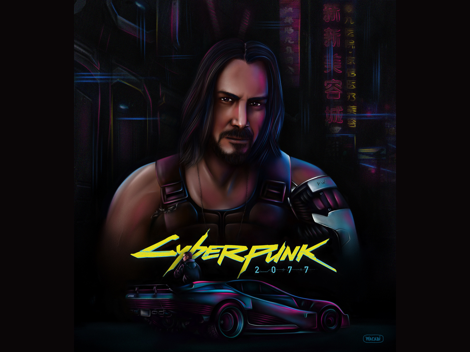 JOHNNY SILVERHAND Cyberpunk2077 fan art CD Projekt RED by