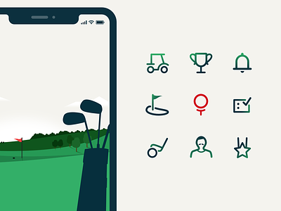 Golf app icons