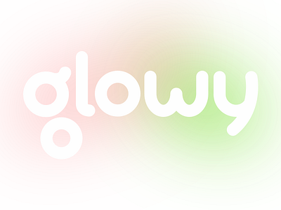 Glowy Logo branding concept design digital branding logo typography