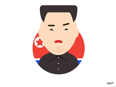 Kim character character design dictator east illustration man