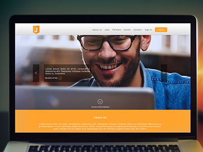 Job Website Sample brand identity landingpage webdesign website