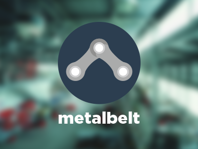 metalbelt logo belt brand design logo