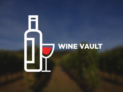 Logo / icon design for a wine vault icon logo wine