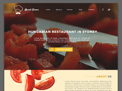 Bondi Cosmo Website sample langing page restaurant webdesign website