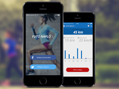 Runner Notes app application design mobile run ui ux