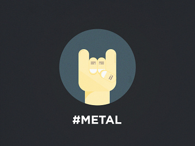 Metal branding daily design hastag icon listen logo metal