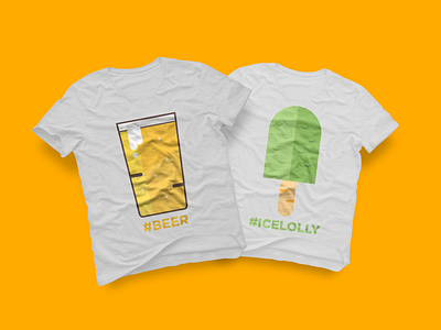 Printed t-shirt design beer design icelolly printed shirt tshirt