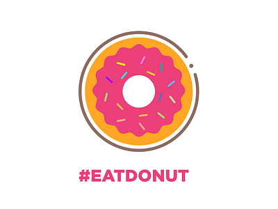 Donut design donut eat icon logo