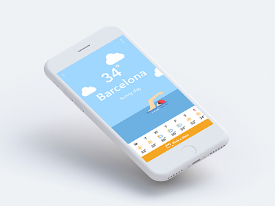 Weather app app application design graphic ui ux