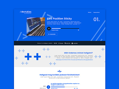 Devtales website design developer podcast ui web