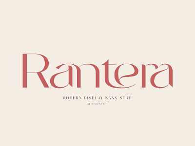 Rantera - Display Ligature Sans Serif display font fonts layout ligature logo font modern font sans serif typeface typography wedding font