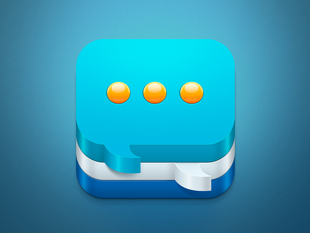 Chat iOS Icon by Halo Product on Dribbble