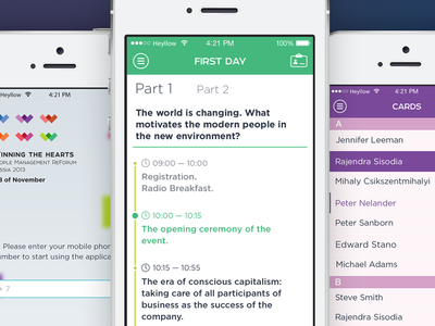 Winning The Heart iOS app app cards event flat halo lab heyllow ios ios7 iphone login screen signin