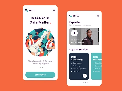 Blitz Agency Mobile advice application business consulting decision design expertise guidance information interface mentorship reviews startup strategy teamwork thinking ui ux