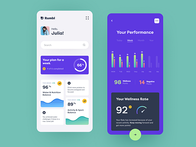 Rumbl Mobile application design interface startup ui ux