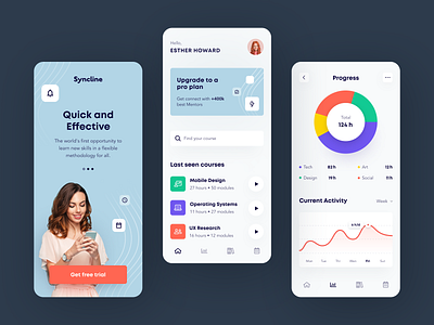 Syncline Mobile application design halo lab interface startup ui ux