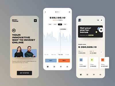 Best Trade Mobile application design halo lab interface startup ui ux