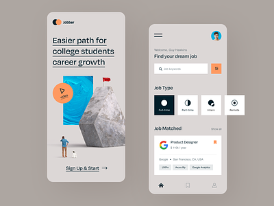 Jobber Mobile application design halo lab interface startup ui ux