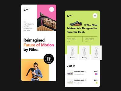 New Nike Mobile application design halo lab interface startup ui ux