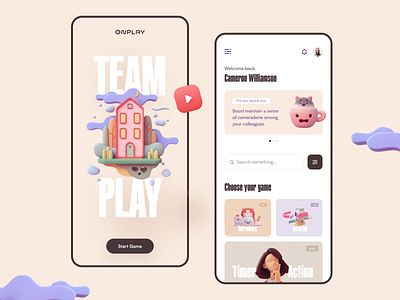 Onplay Mobile application design halo lab interface startup ui ux