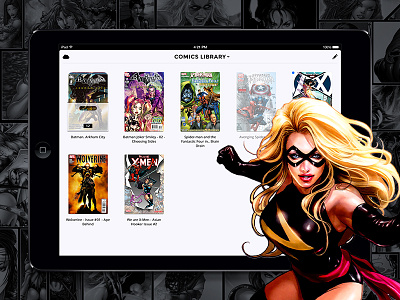 Comic Reader for iPad app books comic concept halo lab ipad reader ui ux