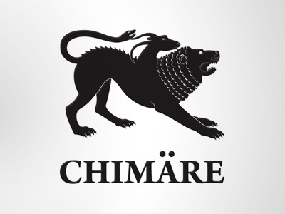 Logo for Gold dealers in Germany chimare dealer fable germany goat gold identity lion logo myth snake