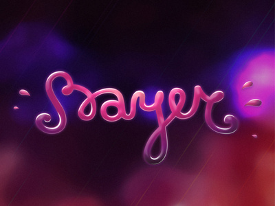 My sign lettering bayer calligraphy candy font glow illustration lettering logo