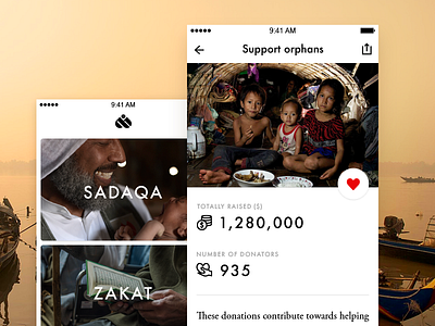 Khair Online Charity app charity donate halo lab mobile ui ux
