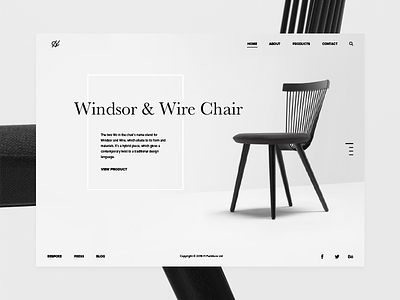 WW Chair Promo Website Concept chairs concept full screen furniture halo lab promo slider ui ux website design