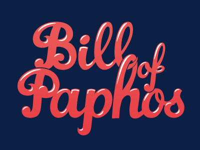 Bill Of Paphos bill calligraphy font identity lettering logo