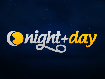 Night + Day Logo day hand writing identity lettering logo logos night plus