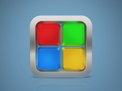 Microsoft iOS Icon blue glass green icon ios microsoft red windows yellow