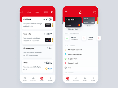 Alfa Mobile App Redesign alfabank analitycs android app application banking banking app cards clean dashboard finance app fintech halo halo lab ios minimal mobile mobile app transactions ui