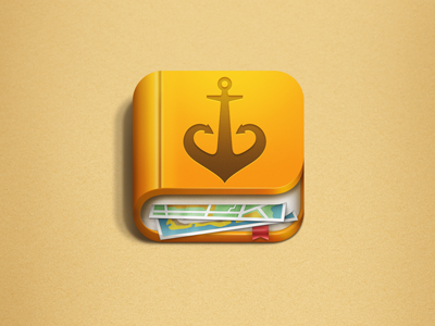 Odessa App iOS icon 512 anchor app book bookmark guide ios journal map odessa ukraine