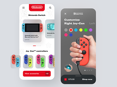 Nintendo Switch Store android app business colourful customization design ecommerce eshop game accessorize game app game controllers halo halo lab ios mobile mobile app nintendo startup store switch