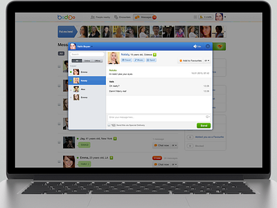 Badoo Messages Page and Chat Screen