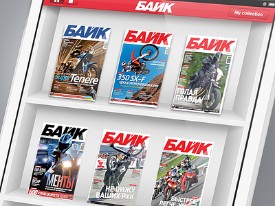 Bike Magazine Shelf for iPad