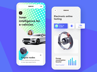 ZDrive Car Analytics analytics android app car design ecommerce electronic halo lab icons ios iphone mobile mobile app mobile first promo smart tuning ui ux
