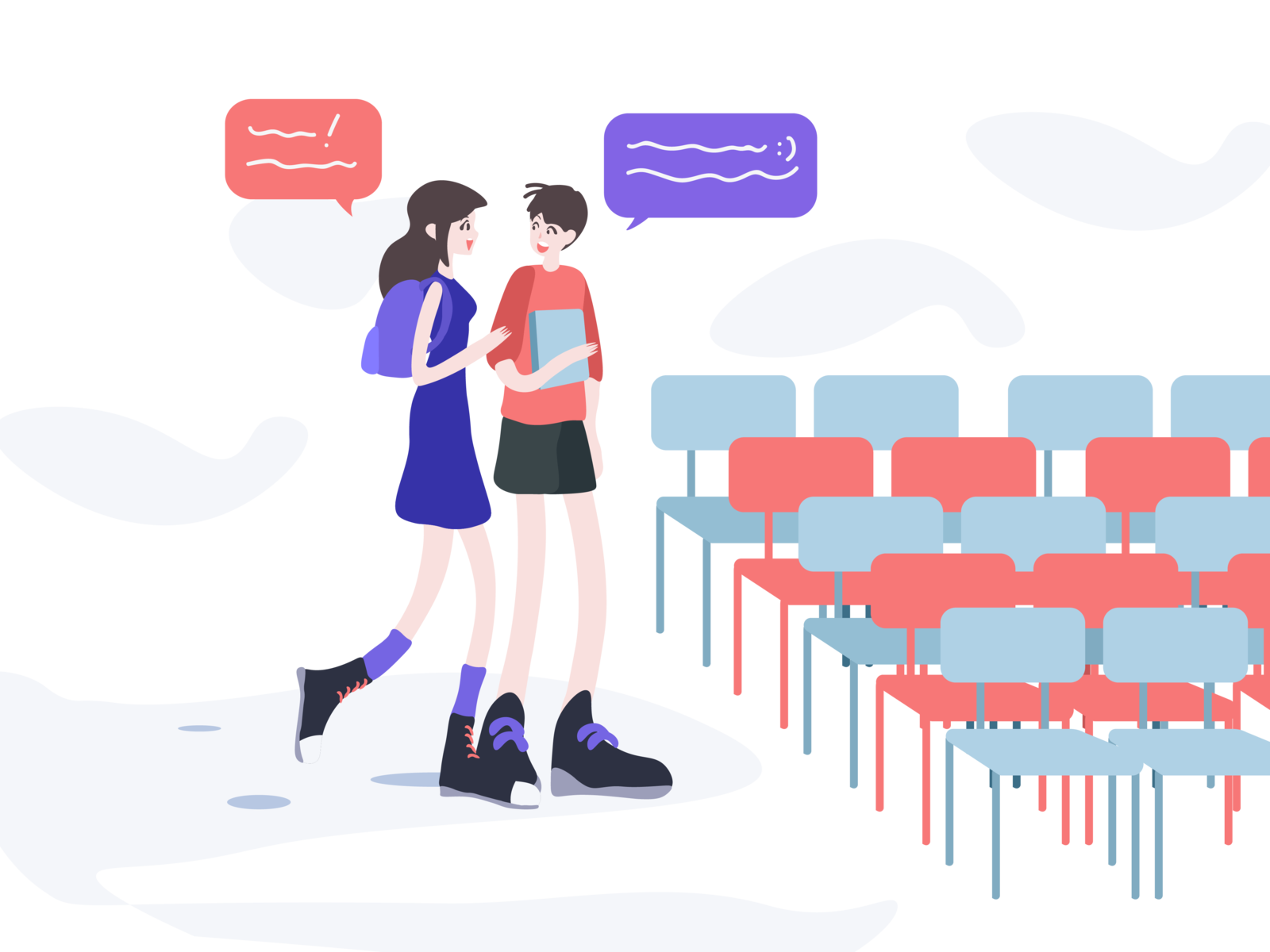 Friends Illustration By Jingyi Wu On Dribbble