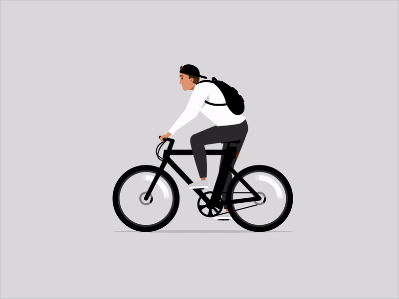 Dennis on Bicycle after effects after effects animation animation character animation illustration loop motiongraphics