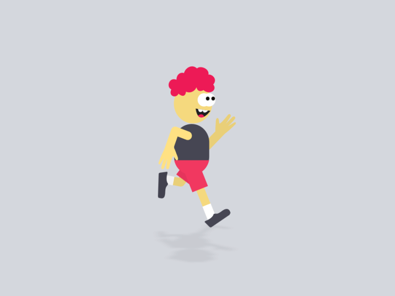 Running Red after effects after effects animation animation character animation illustration loop motiongraphics rubber hose vector