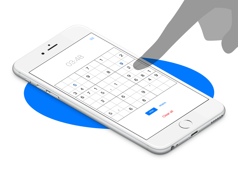 Sudoku concept app ios pinterest sudoku ui ux