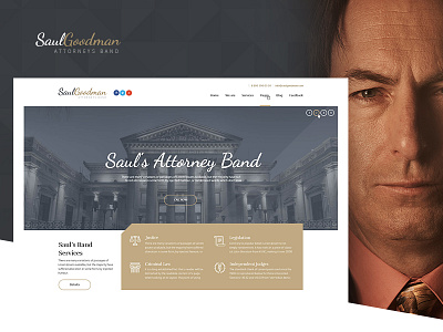 SaulGoodman - Attorneys Band juctice law theme ui web design