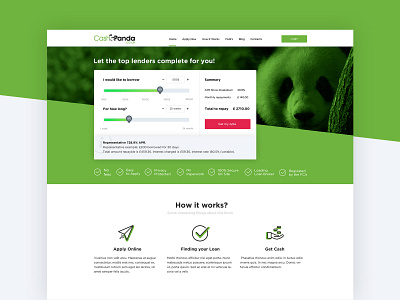 CashPanda | Loan Website UI Design art direction cashmere creative design loan ui web design web desgin website design website ui