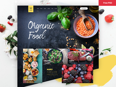 Agro | Organic Food & Agriculture Template agriculture creative farming food free psd freebie organic food template design theme themeforest ui design ux design