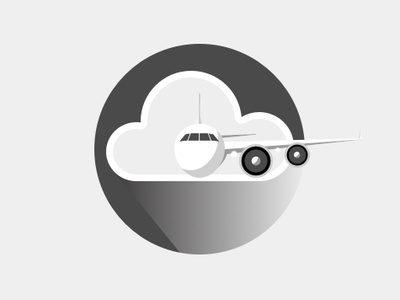 Plane icon black and white design illustration vector