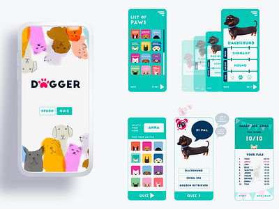 Dogger - Small Quiz App app design ui