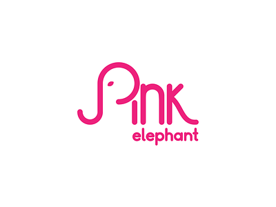 Pink Elephant branding design graphic design illustration logo logodesignersclub logodesigns logodesinger